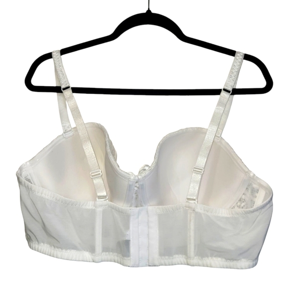 40D ADORE ME Longline White Lace Wired Balconette Bra - Picture 7 of 8